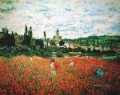 Poppy Field near Vetheuil Claude Monet Impressionism Flowers